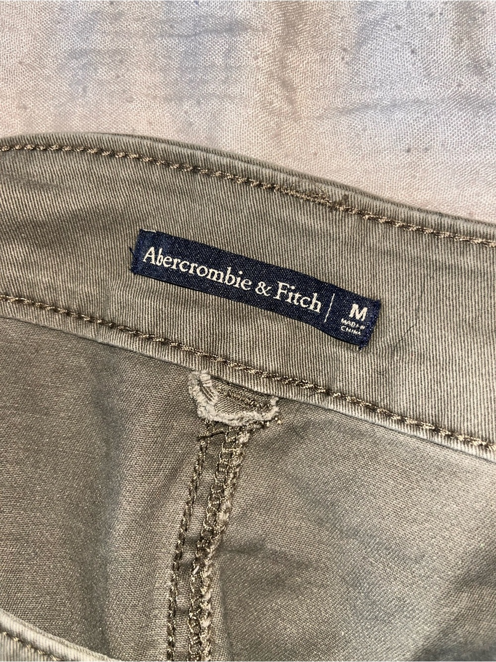 Abercrombie & Fitch Olive-Green Mini Cargo Skirt, Size Medium
